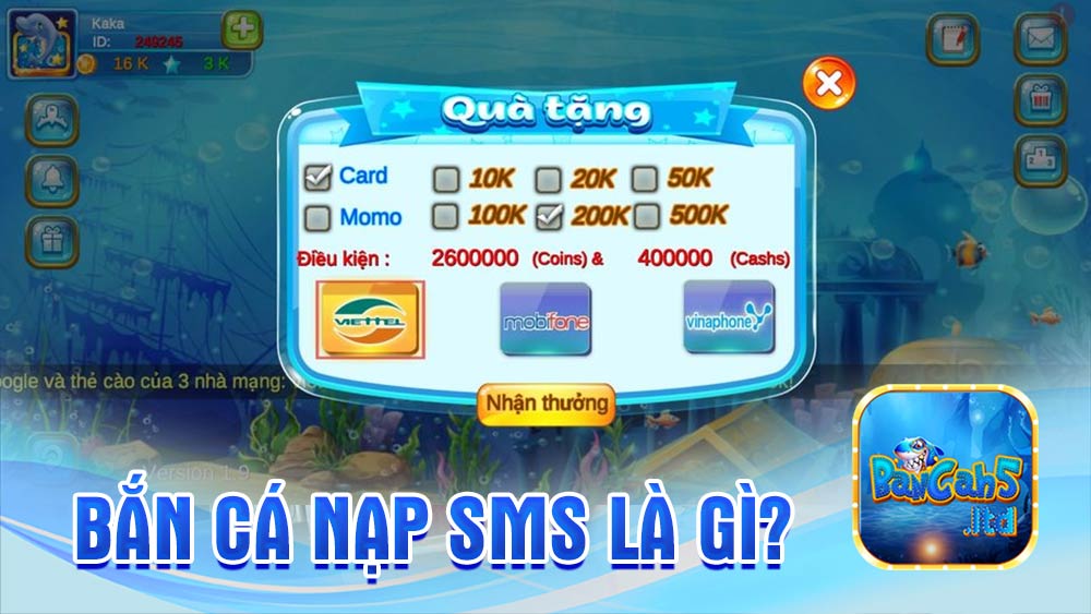 bắn cá nạp sms